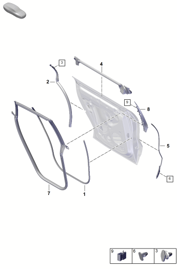 804-150 - joint de porte
Elements carross.amovibles
