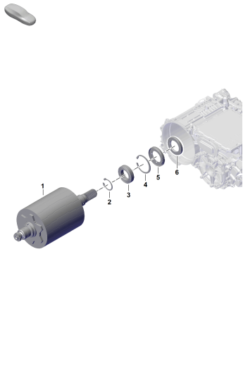 153-410 - Moteur princ. entrain. electr.
Unite de rotor
Essieu arriere