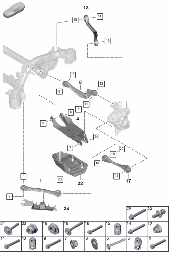 501-050 - bras transversal
Essieu arriere