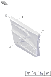 808-490 - Garniture de porte
Pieces de fixation
Porte avant