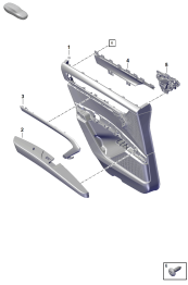 808-505 - Garniture de porte
p. vehicules avec
equipement similicuir
avec store pare-soleil