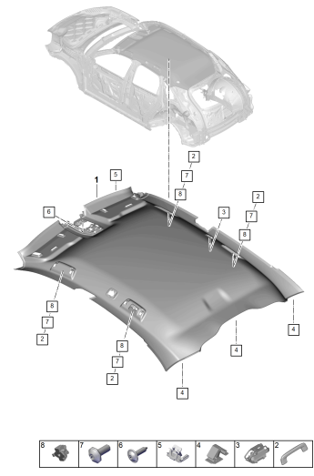807-310 - Ciel de pavillon
Elements carross.amovibles
Coupe