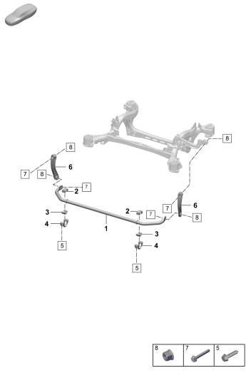 502-100 - Barre stabilisatrice
Essieu arriere