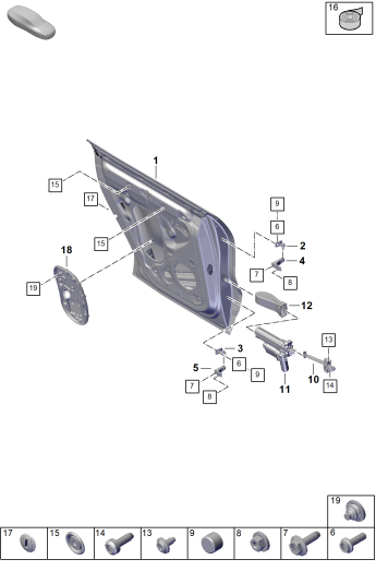 804-050 - Assemblage-tôlerie porte