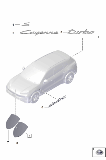 810-000 - monogramme
Ecusson Porsche