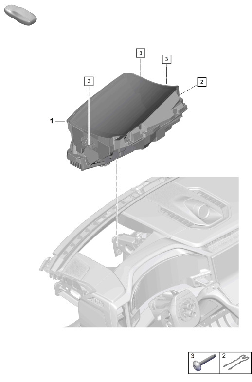 915-000 - projection sur le pare-brise
(Head-up-Display)