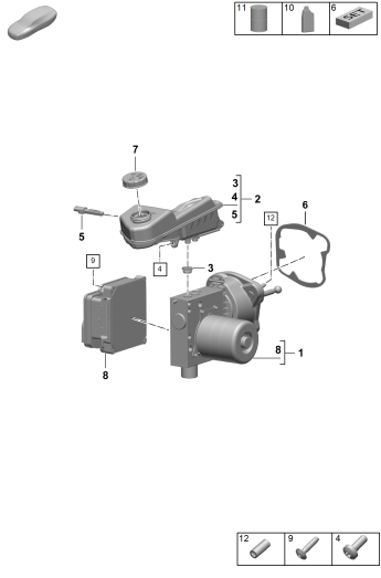 604-000 - servofrein
vase d'expansion avec pieces
de montage
maitre-cylindre tandem