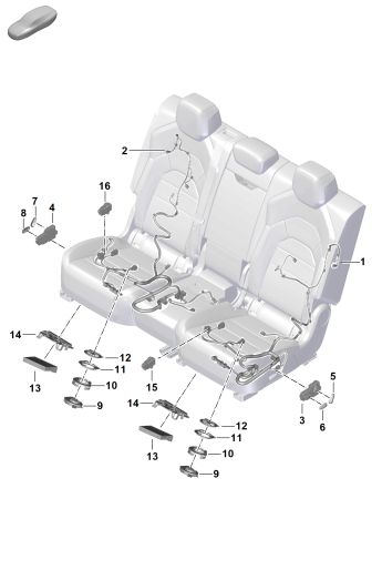 818-600 - Systeme electrique
cablages
SIege arriere