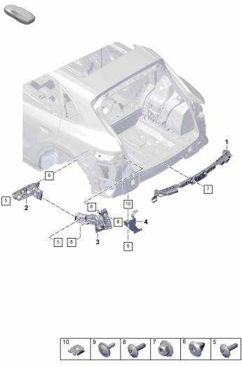 802-750 - Pieces de fixation
pare-chocs
pour échappement Sport