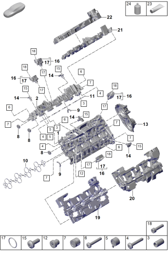 103-060 - couvre-culasse
Insonorisation
Elements carross.amovibles