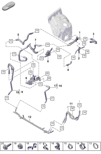 815-340 - chauffage
Circuit haute température
pour vehicules avec
transmission hybride