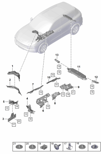 801-726 - Protection contre la chaleur
Bas de caisse
Elements carross.amovibles