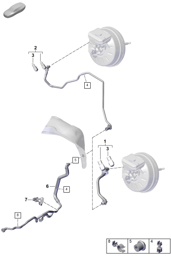 604-500 - flexible de depression p.
servo-frein
