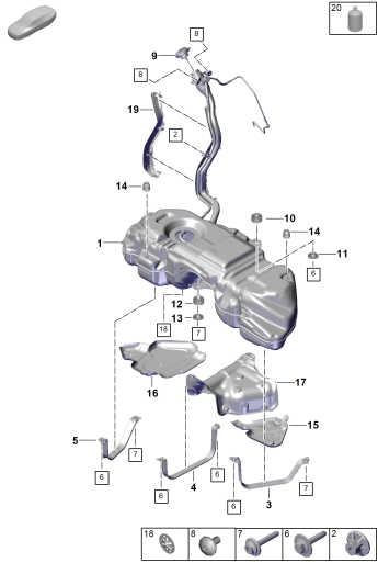 201-000 - reservoir a carburant avec
pieces rapportees