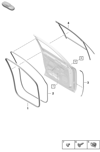 804-125 - joint de porte
Elements carross.amovibles
Coupe