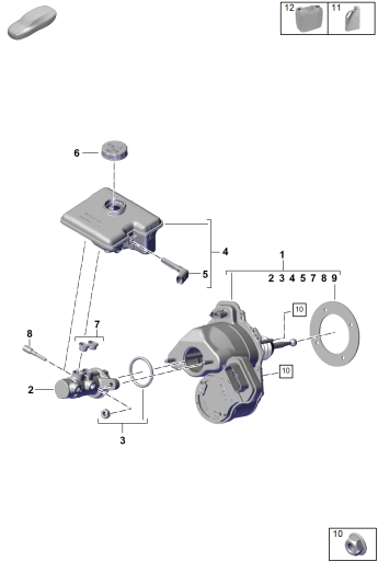 604-010 - servofrein
vase d'expansion avec pieces
de montage
maitre-cylindre tandem