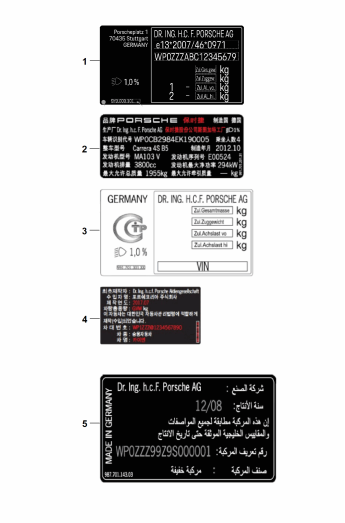 004-100 - Plaques d'identif./indicatrice