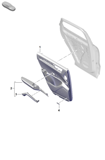 808-501 - revetements de porte
p. vehicules avec
equipement similicuir
avec store pare-soleil
