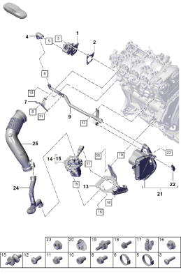108-000 - Syst. epuration gaz d'echap.
avec injection air secondaire