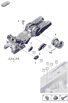 814-280 - Climatiseur/Chauffage
Climatronic 4 zones, booster