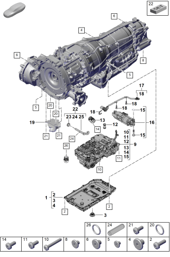 303-110 - Boite automatique 8 vitesses
pour vehicules avec
transmission hybride
mecatronique avec logiciel
pompe a huile
Radiateur d'huile bdv
Carter d'huile boite de vit.