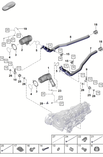 202-250 - systeme d'echappement
Tuyau d'echap. avec catalyseur
tuyau d'echappement
Sonde lambda