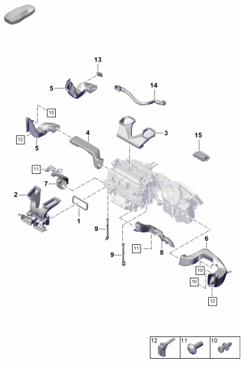 814-150 - Climatiseur
guidage d'air
tableau de bord