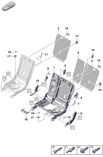 818-015 - Dossier du siege ar
Elements carross.amovibles
p. siege sport