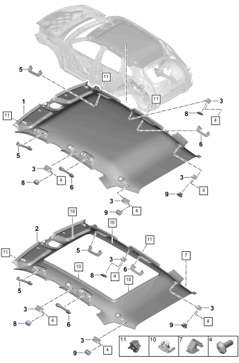 807-300 - Ciel de pavillon
et
Elements carross.amovibles