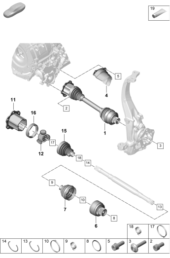401-100 - Arbre de transmission
Essieu avant