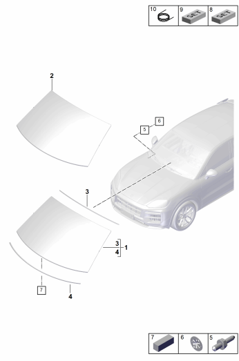 805-002 - Pare-brise
Coupe