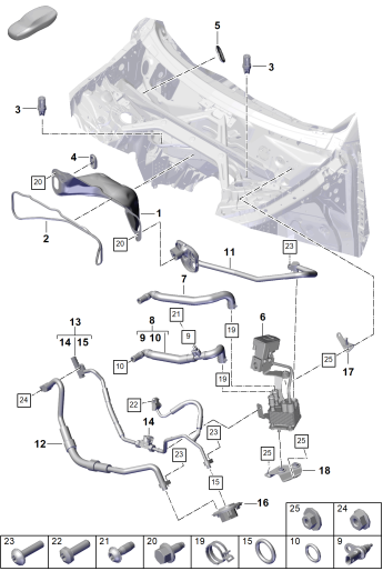 815-000 - Chauffage, climatiseur
caisson d'eau
pour vehicules avec
transmission hybride
