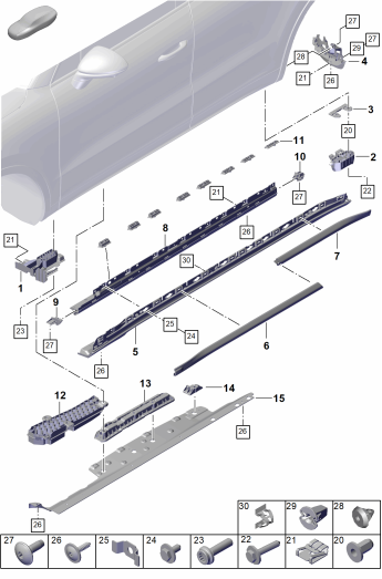810-240 - Garniture bas de caisse
Elements carross.amovibles
