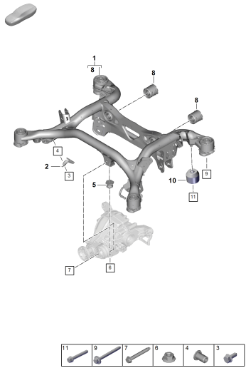 501-000 - cadre auxiliaire
Faux-chassis