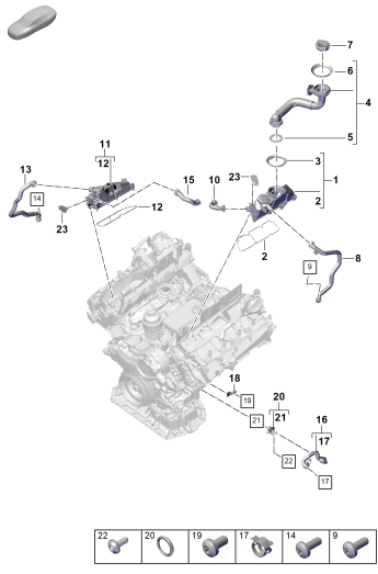 107-370 - Aeration pour bloc-cylindres
separateur d'huile