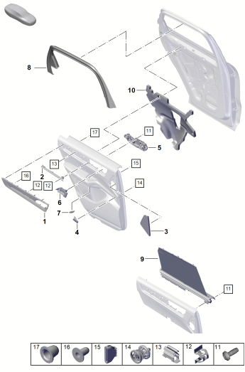 808-990 - Garniture de porte
Ornement
et
Elements carross.amovibles