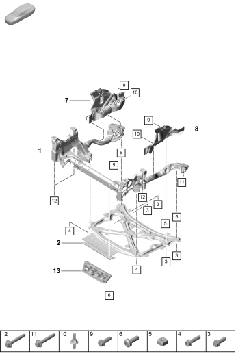 401-000 - cadre auxiliaire
Faux-chassis
Tole de protection