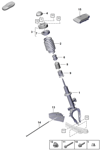 402-050 - Suspension acier
Ressort helicoidal
Amortisseur