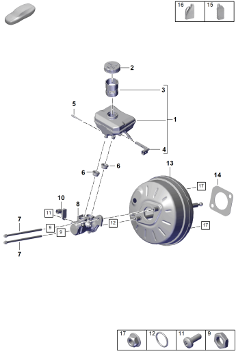 604-000 - servofrein
vase d'expansion avec pieces
de montage
maitre-cylindre