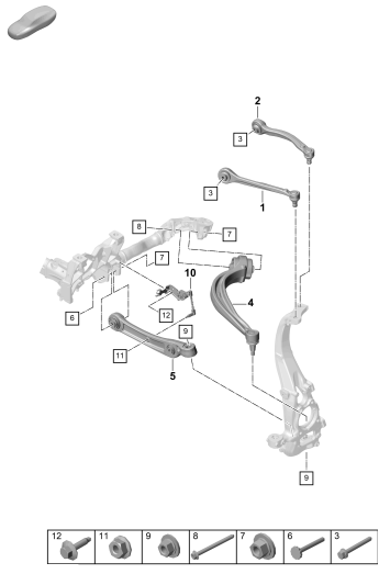 401-050 - bras transversal
Essieu avant