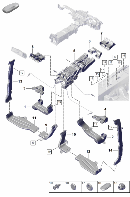 814-260 - Climatiseur/Chauffage
guidage d'air
Compartiment passagers
Climatronic 4 zones, booster
