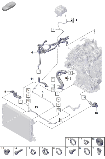 105-355 - Refroidisseur a refrigerant
Conduit liq. refroidissement