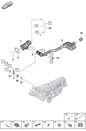 202-210 - systeme d'echappement
Tuyau d'echap. avec catalyseur
Sonde lambda