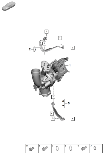 202-150 - conduite de pression d'huile
pour
Turbocompresseur a gaz d'ech.