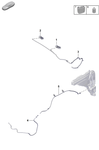 906-300 - Tuyau flex. p. liq. lave-glace
Gicleur