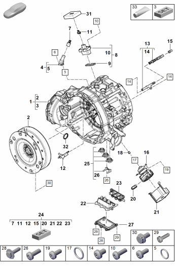303-200 - Moteur princ. entrain. electr.
pour vehicules avec
transmission hybride
tenir compte manuel reparation