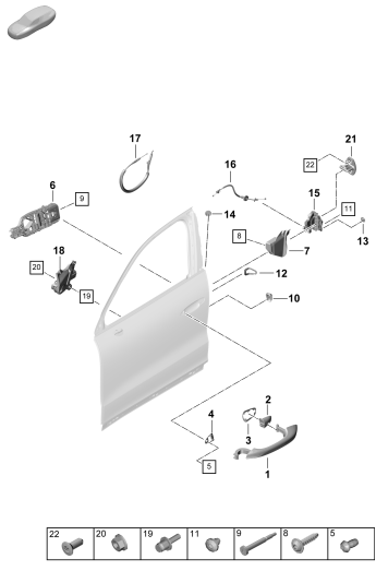 804-225 - poignee de porte ext.
Serrure de porte
Coupe