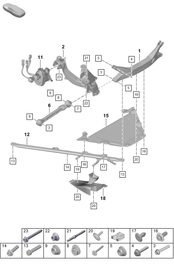 501-000 - Essieu arriere
Traverse