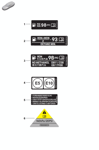 008-000 - etiquette p.
remplissage carburant