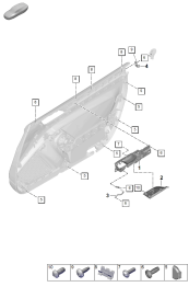 808-470 - Garniture de porte
Pieces de fixation
Elements carross.amovibles